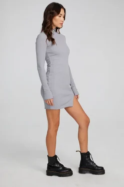 Women Chaser Brand Edita Silver Grey Mini Dress