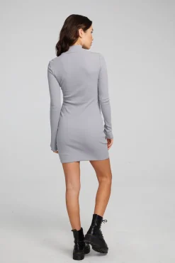 Women Chaser Brand Edita Silver Grey Mini Dress