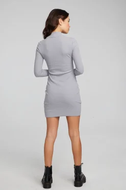 Women Chaser Brand Edita Silver Grey Mini Dress