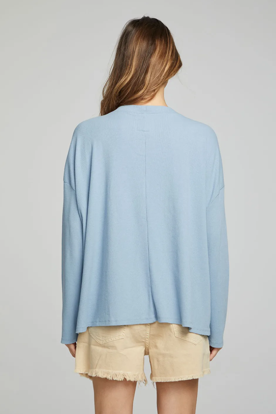 Women Chaser Brand Electric Button Down - Faded Denim