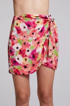 Women Chaser Brand Elena Poppy Floral Mini Skirt