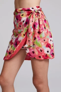 Women Chaser Brand Elena Poppy Floral Mini Skirt