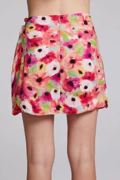 Women Chaser Brand Elena Poppy Floral Mini Skirt