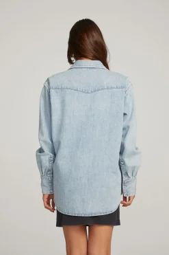 Women Chaser Brand Elk Classic Blue Button Down
