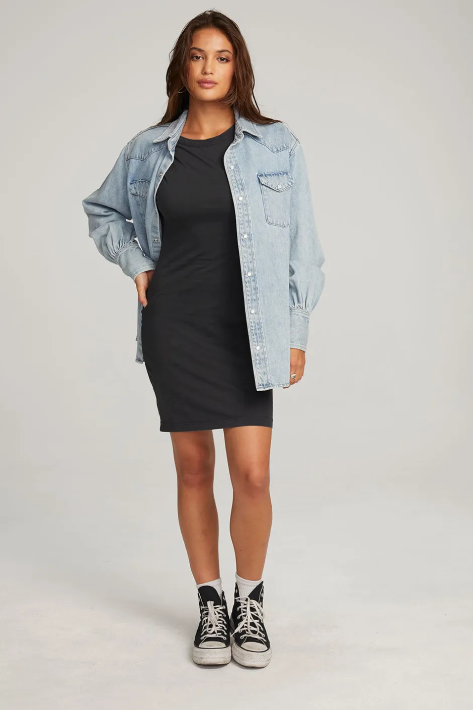 Women Chaser Brand Elk Classic Blue Button Down