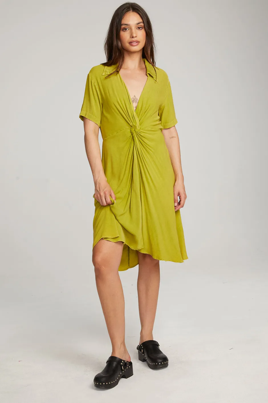 Women Chaser Brand Elsa Citron Midi Dress