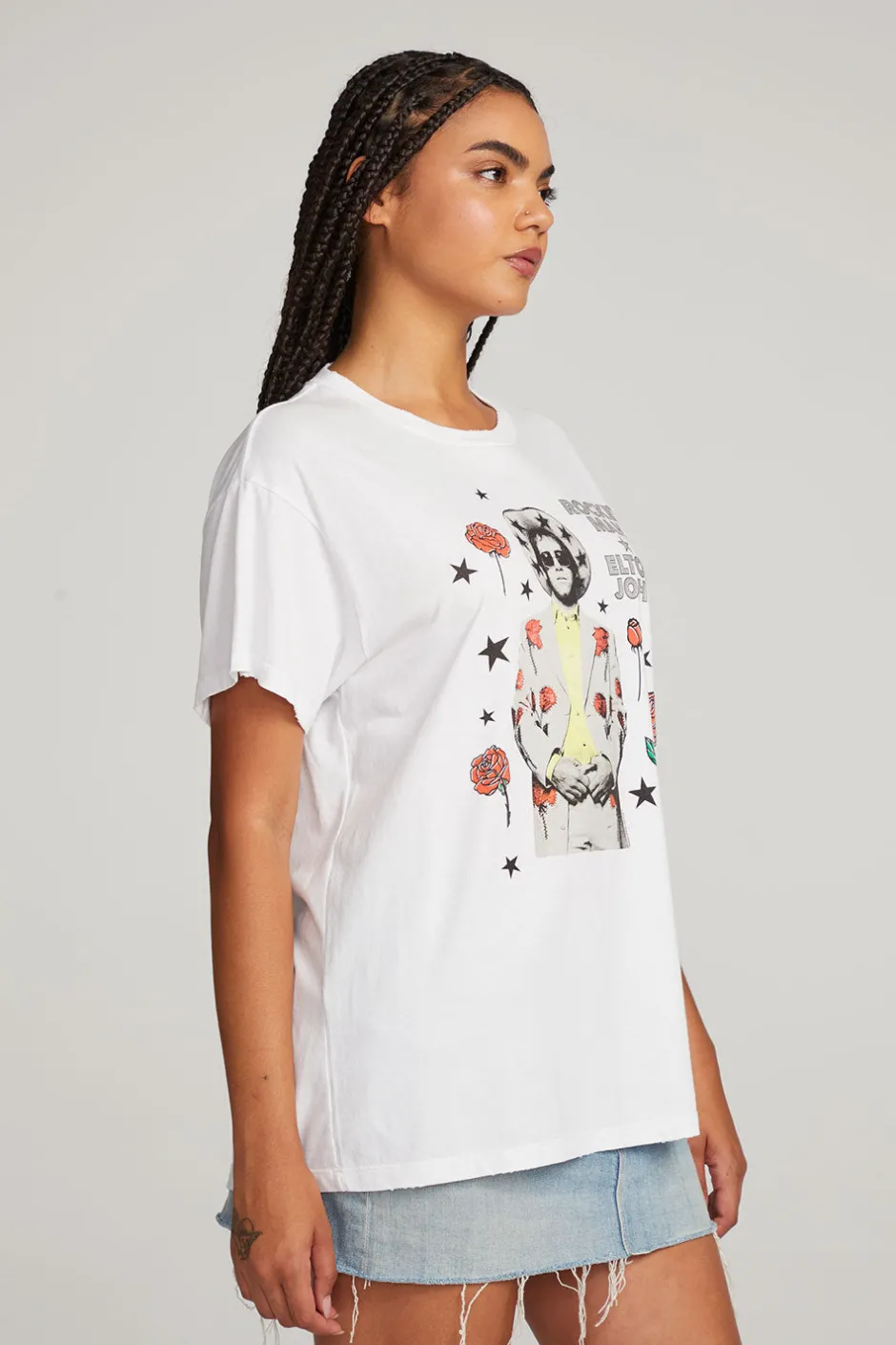 Women Chaser Brand Elton John Rocket Man Tee