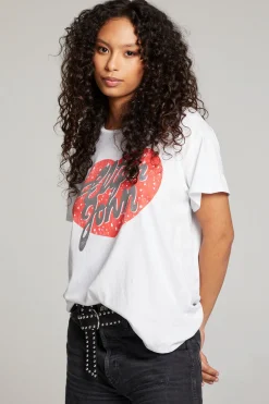 Women Chaser Brand Elton John Script Logo Heart