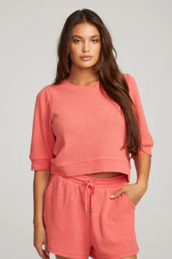 Women Chaser Brand Elyse Flame Red Pullover