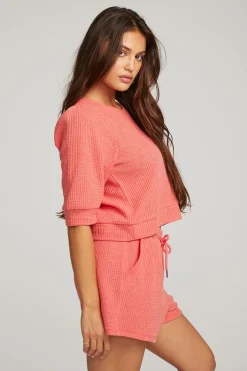 Women Chaser Brand Elyse Flame Red Pullover