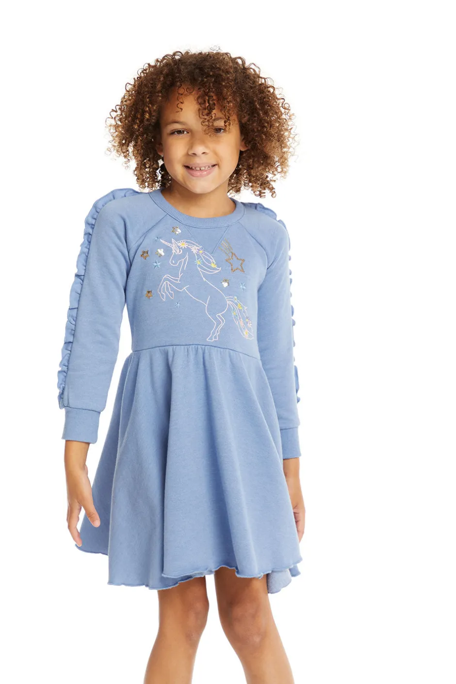 Kids Chaser Brand Embroidery Unicorn Dress