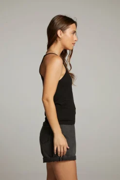 Women Chaser Brand Emma Black Tank Top