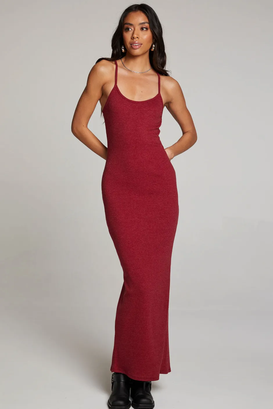 Women Chaser Brand Emma Blood Red Maxi Dress