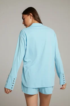 Women Chaser Brand Ethan Clear Sky Button Up