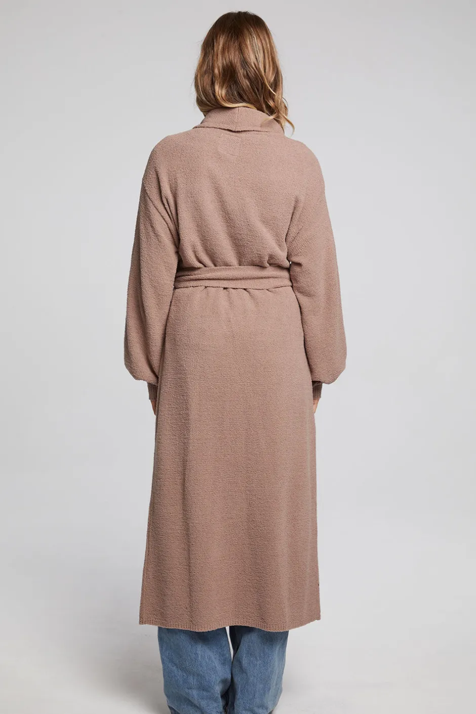 Women Chaser Brand Evee Warm Taupe Maxi Cardigan