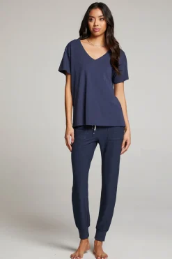 Women Chaser Brand Everyday Essential Canopy V Neck Tee