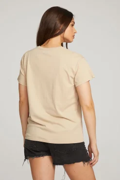 Women Chaser Brand Everyday Essential Cappuccino Crew Neck Tee