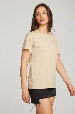 Women Chaser Brand Everyday Essential Cappuccino Crew Neck Tee