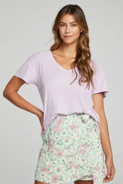 Women Chaser Brand Everyday Essential V Neck Tee