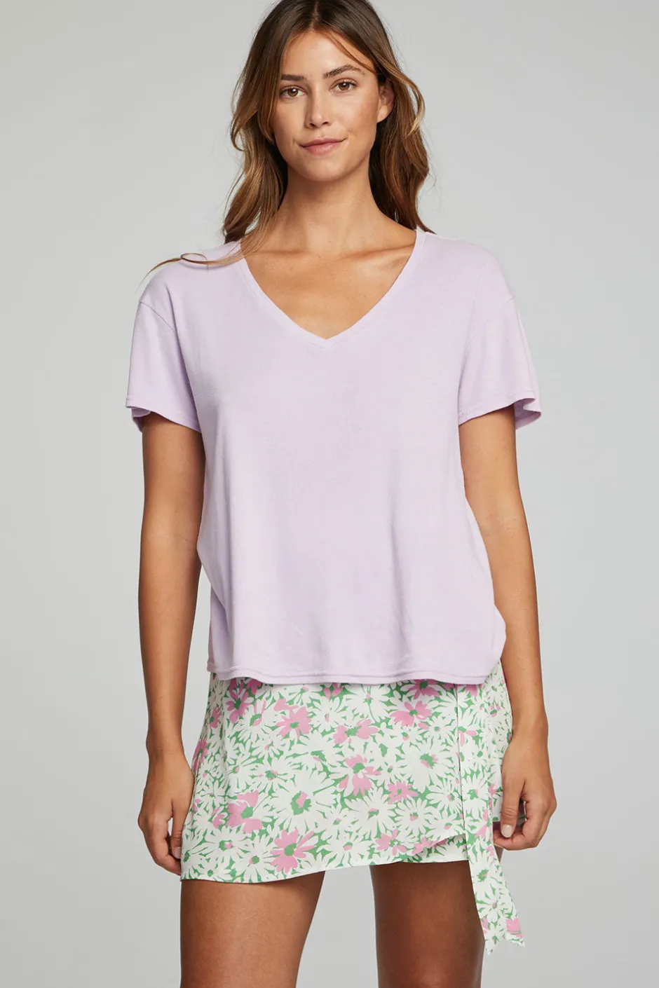 Women Chaser Brand Everyday Essential V Neck Tee
