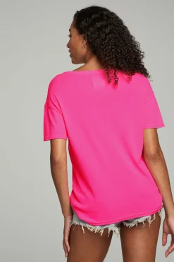 Women Chaser Brand Everyday Essential V Neck Tee - Dragon
