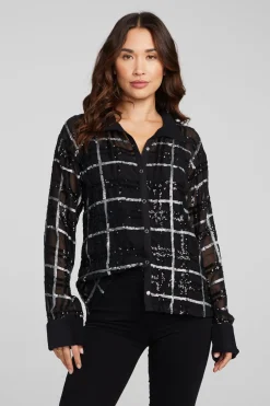 Women Chaser Brand Evory Fairfax Plaid Button Down