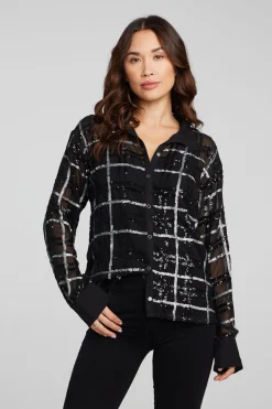 Women Chaser Brand Evory Fairfax Plaid Button Down