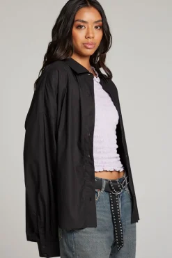 Women Chaser Brand Ezra Licorice Button Up