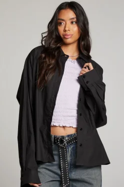 Women Chaser Brand Ezra Licorice Button Up
