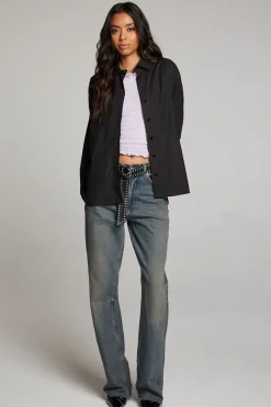 Women Chaser Brand Ezra Licorice Button Up