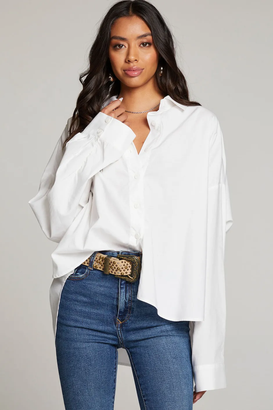 Women Chaser Brand Ezra White Button Up
