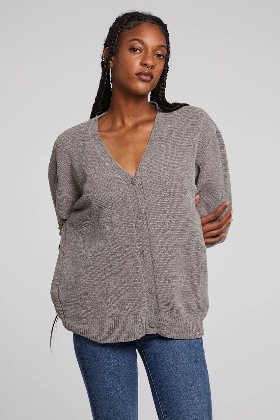 Women Chaser Brand Fairfax Foggy City Cardigan