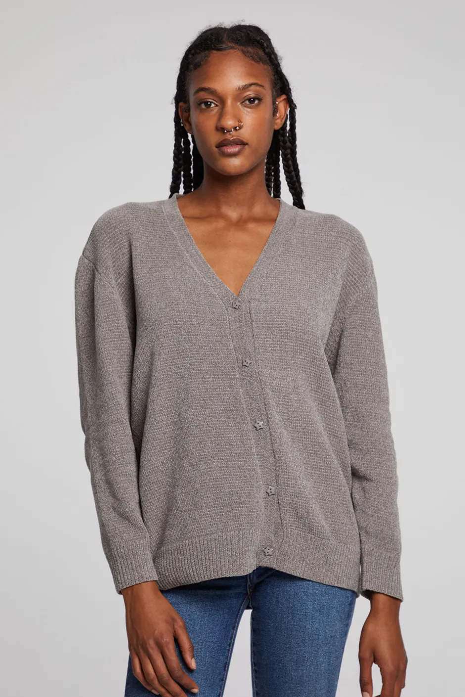 Women Chaser Brand Fairfax Foggy City Cardigan