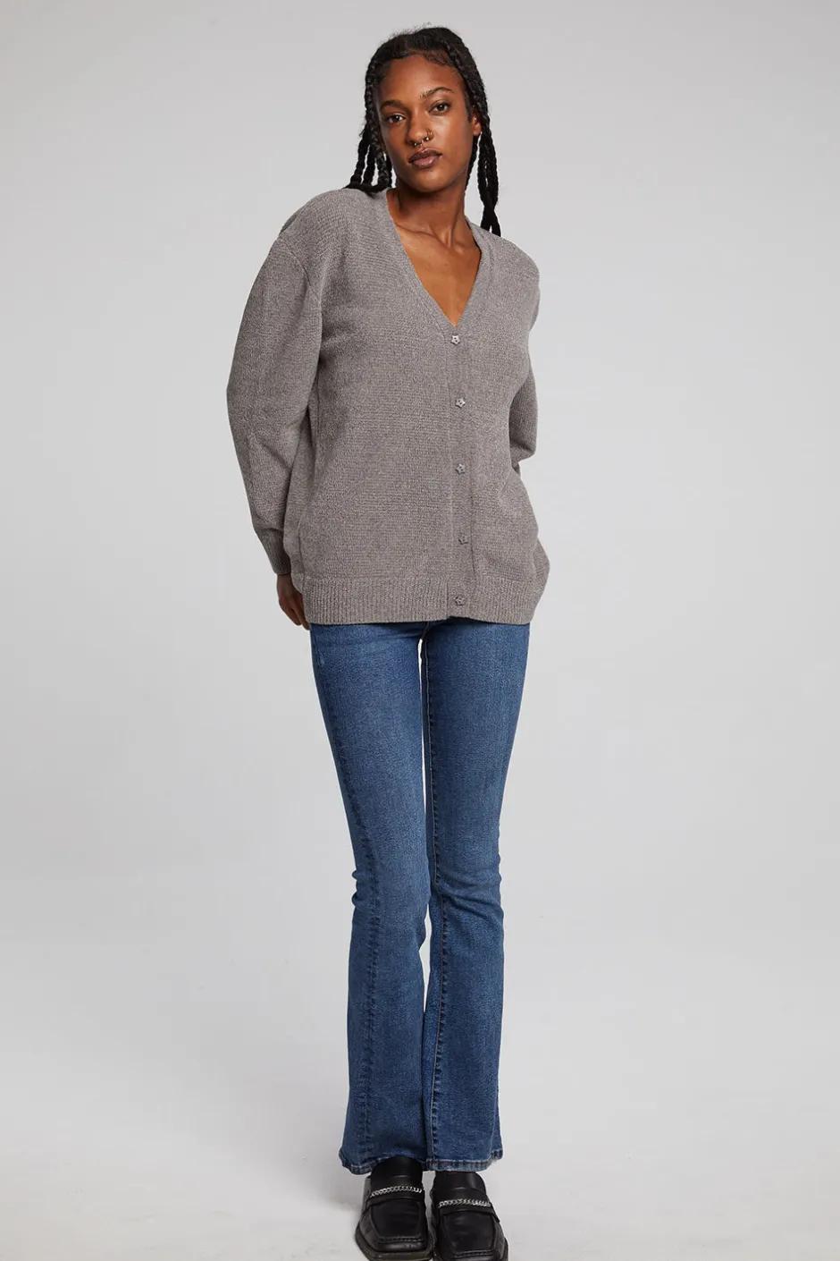 Women Chaser Brand Fairfax Foggy City Cardigan