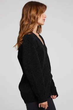Women Chaser Brand Fairfax Licorice Cardigan