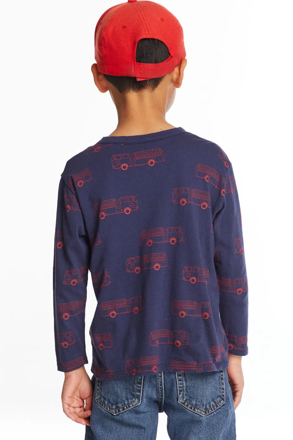 Kids/BOY Chaser Brand Fire Trucks Boys Long Sleeve Crew Neck Tee