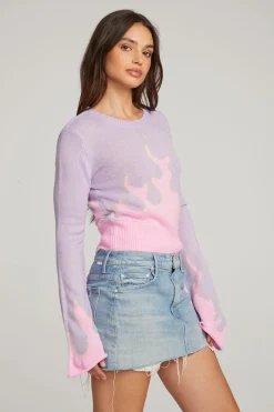 Women Chaser Brand Flame Sweater