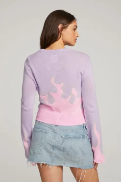 Women Chaser Brand Flame Sweater