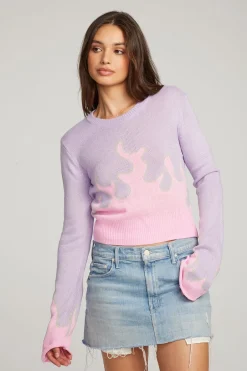 Women Chaser Brand Flame Sweater