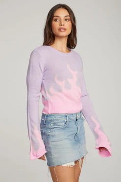Women Chaser Brand Flame Sweater
