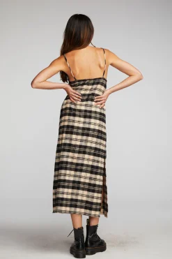 Women Chaser Brand Flannel Midi Slip Dress