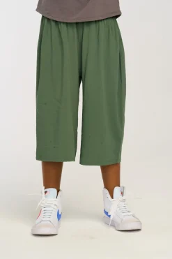 Kids Chaser Brand Flowy Dark Forest Green Heirloom Woven Pant