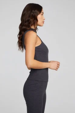 Women Chaser Brand Fox Shadow Black Tank