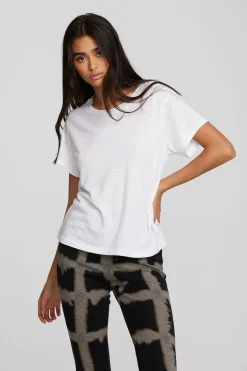 Women Chaser Brand Gauze Jersey Oversized Crewneck Tee