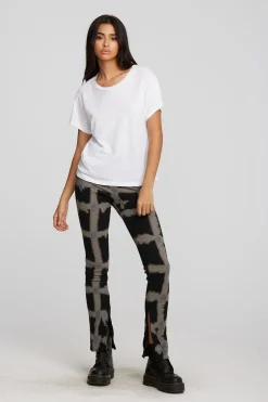 Women Chaser Brand Gauze Jersey Oversized Crewneck Tee