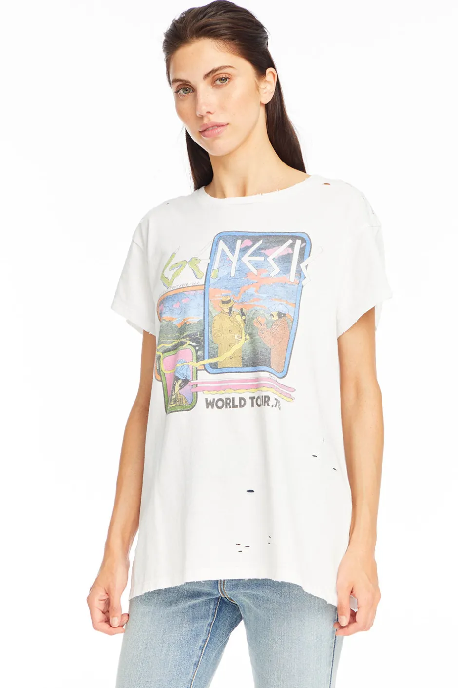 Women Chaser Brand Genesis - "World Tour '78" Distressed Crew Neck