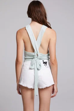 Women Chaser Brand Giana Aqua Glass Tank Top