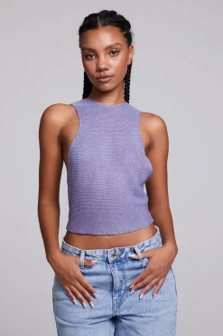 Women Chaser Brand Giana Violet Tank Top