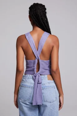 Women Chaser Brand Giana Violet Tank Top