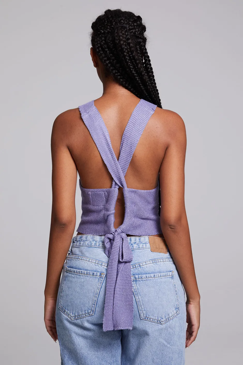 Women Chaser Brand Giana Violet Tank Top